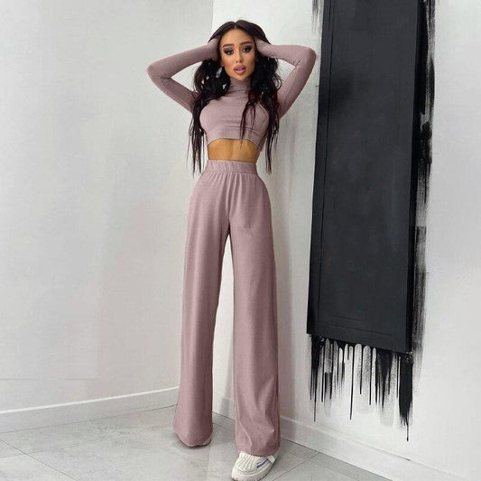 Tracksuit Crop Top Shirts And Pants